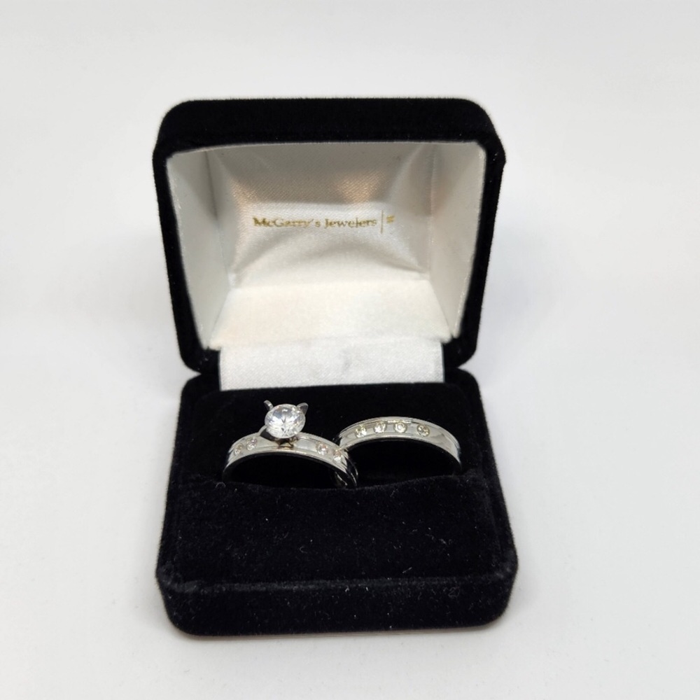 New stylish two piece silver women’s wedding